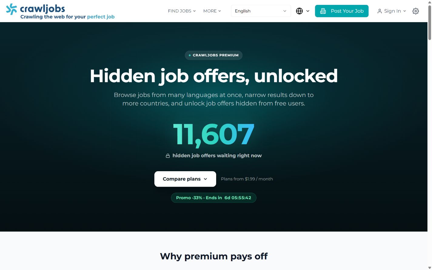 CrawlJobs.com: Premium: unlock hidden job offers
