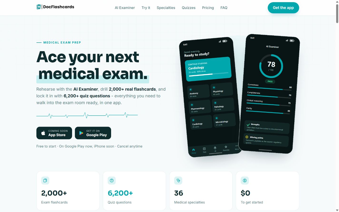 DocFlashcards: Homepage