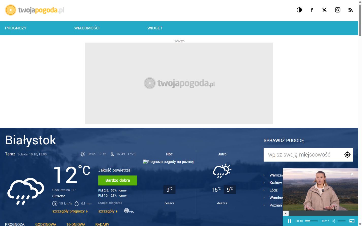 TwojaPogoda.pl: Homepage